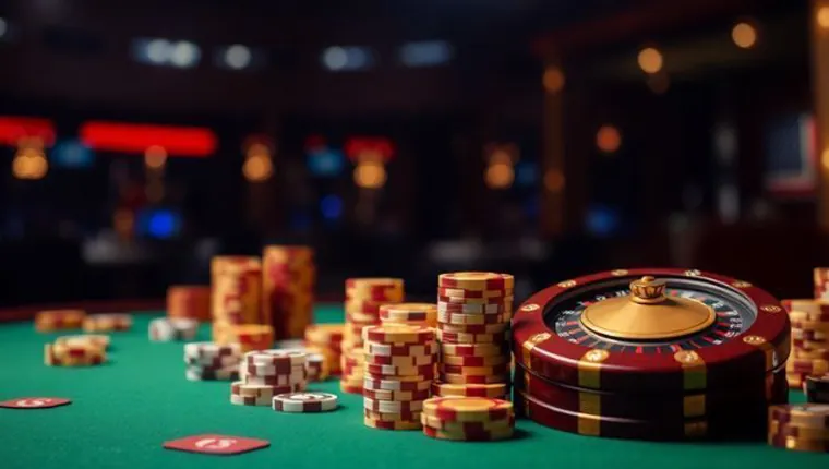 Tongits Online Poker table with cards and chips